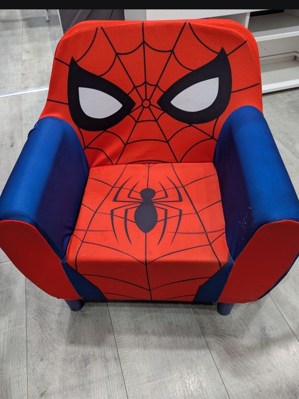 Red & Blue Spider Hero Kids Costume Chair Cover